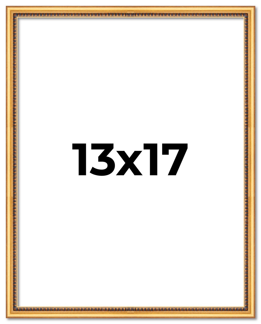 13x17 Classic Modern Gold Picture Frame - UV Acrylic, Foam Board Backing, Hanging Hardware